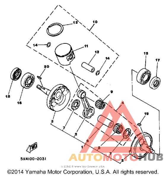Crankshaft-piston