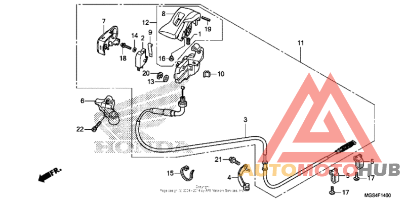 Parking brake lever