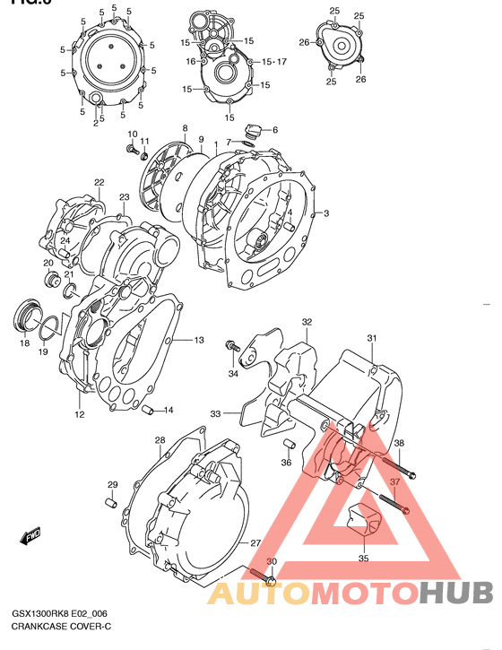 Crankcase cover ass`y  (v