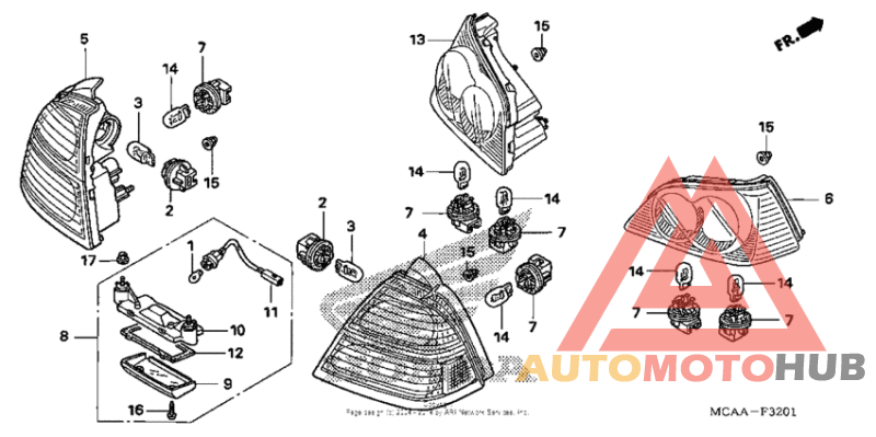 Rear combination light (gl1800'06-)