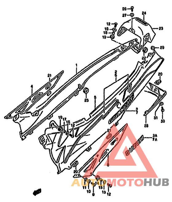 Обтекатель задний