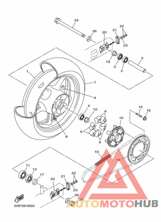 Переднее колесо