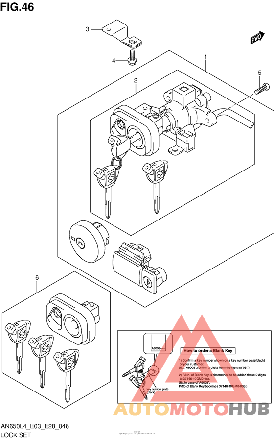 Lock Set (An650L4 E33)