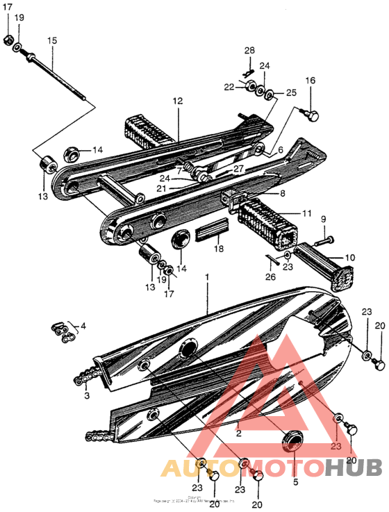 Ca175 swingarm + rear fender
