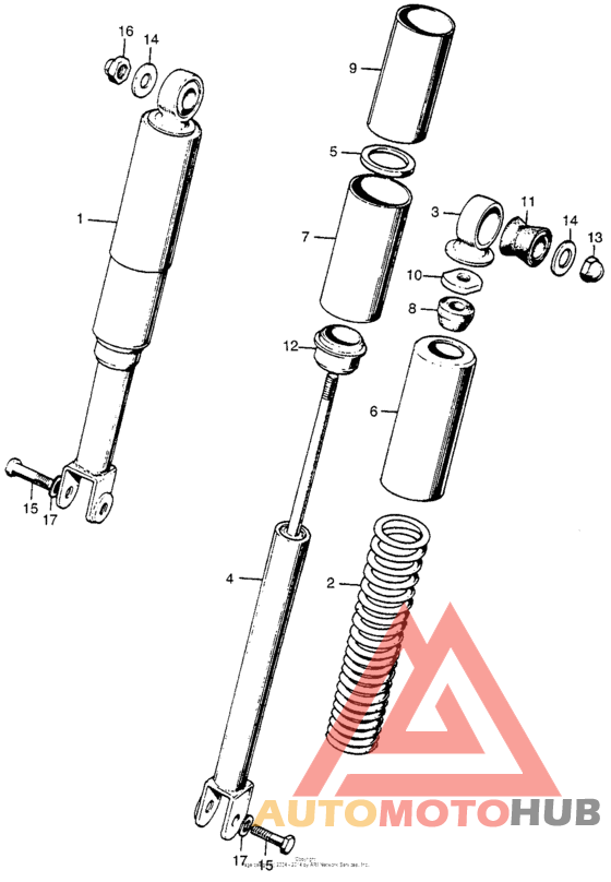 Ca175 rear shock absorber