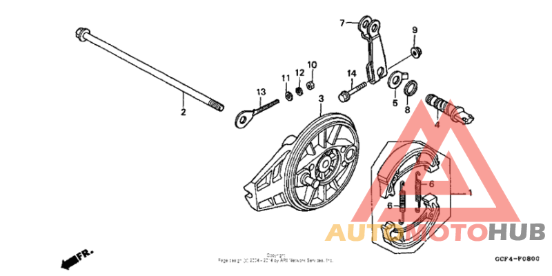 Rear brake + panel
