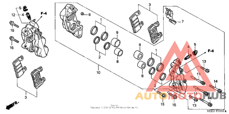 Front brake caliper ('03-'04)