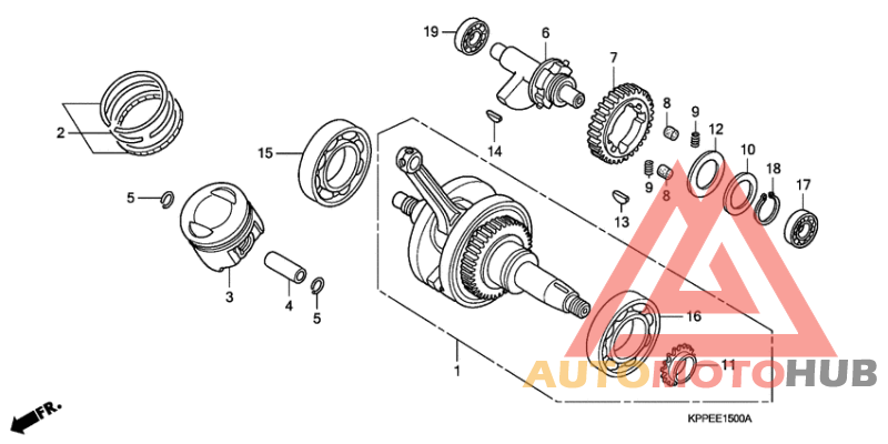 Crank shaft/piston