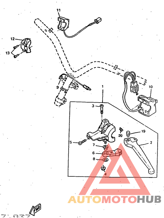 Handle switch. lever
