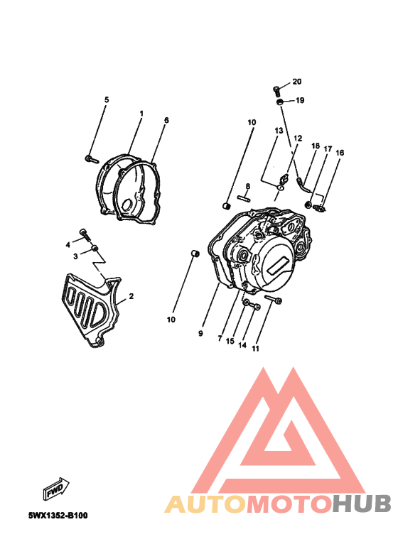 Crankcase cover ass`y  (v