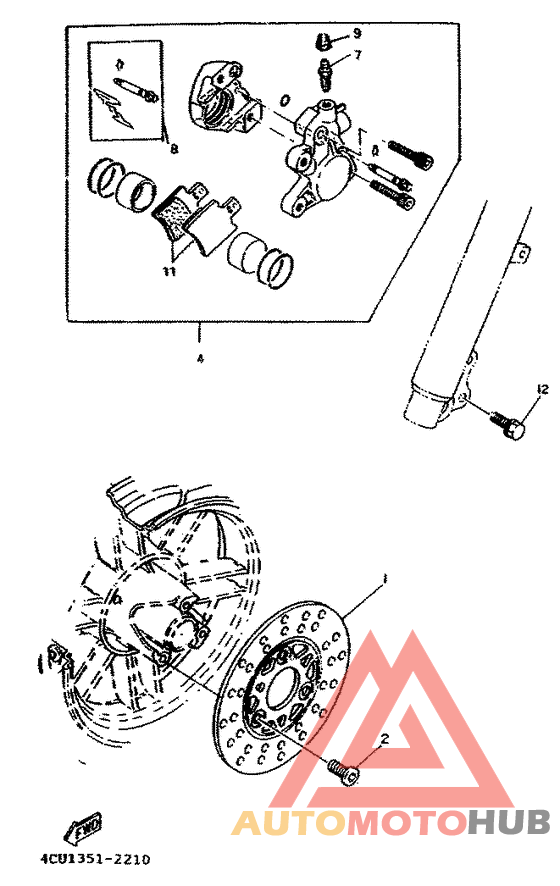 Front brake. caliper