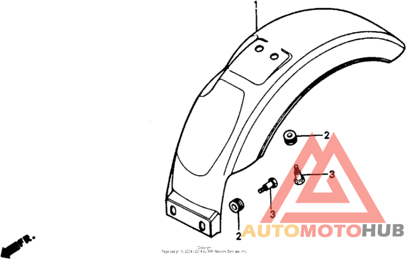 Rear fender 86-87