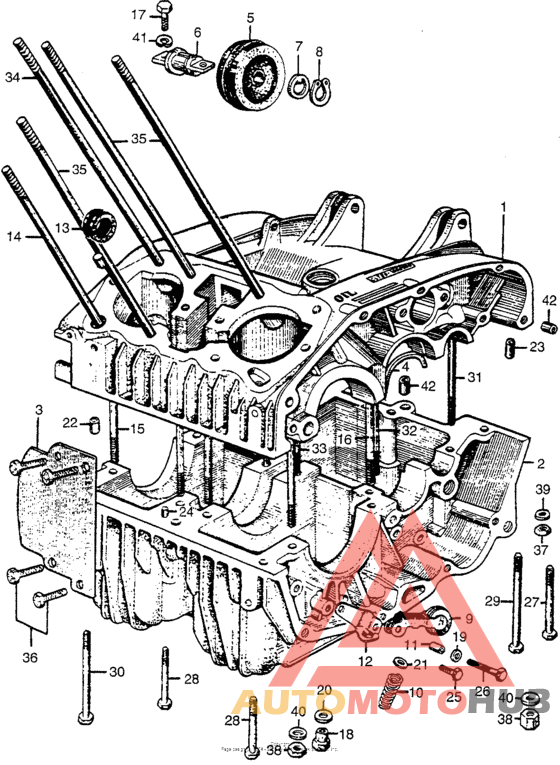 Upper & lower crankcase