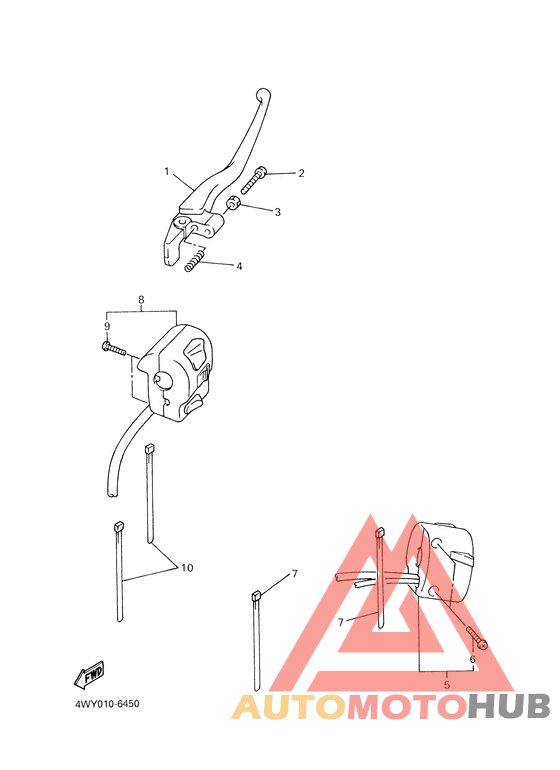 Handle switch. lever