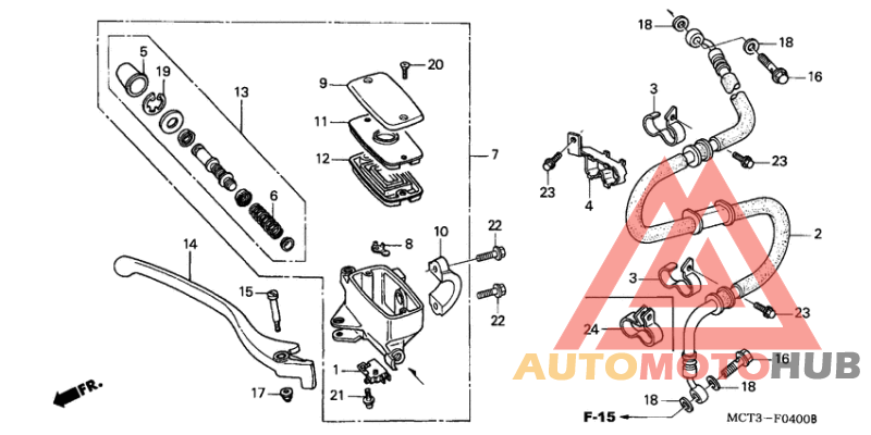 Fr. brake master cylinder