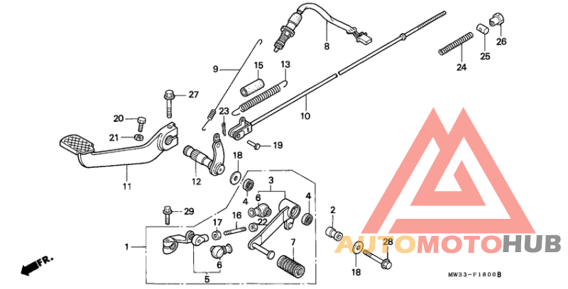 Brake pedal assy