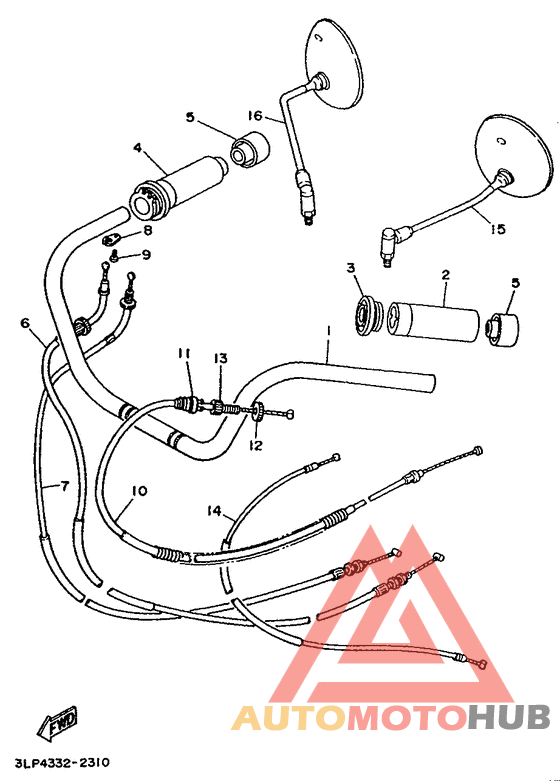 Steering handle. cable
