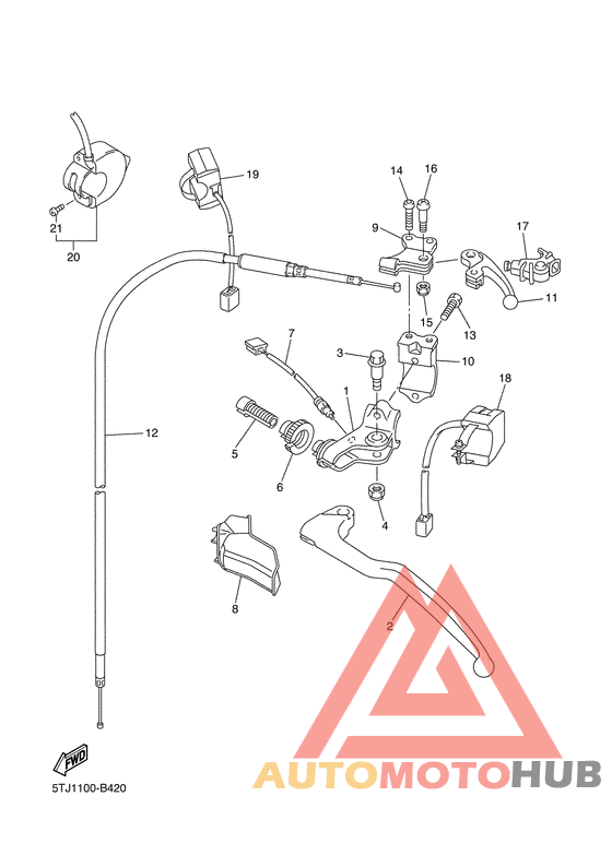 Handle switch. lever