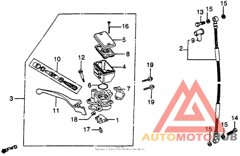 Front brake master + cylinder i
