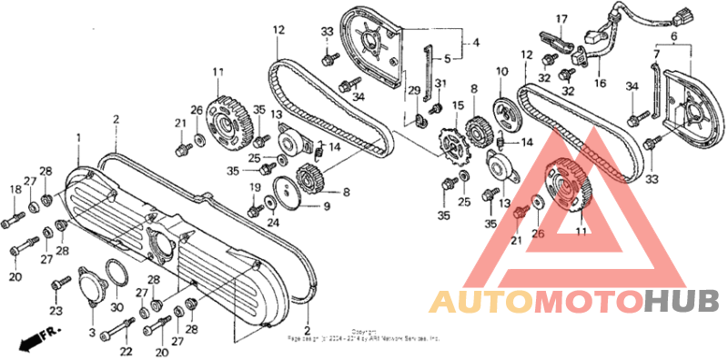 Front cover + timing belt