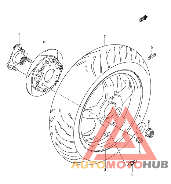 Rear wheel complete assy