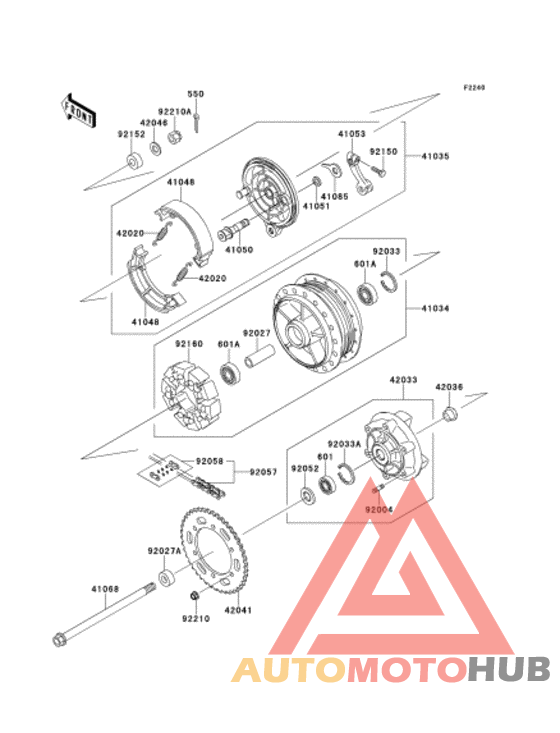 Заднее колесо и цепь
