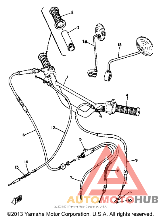 Steering handle - cable