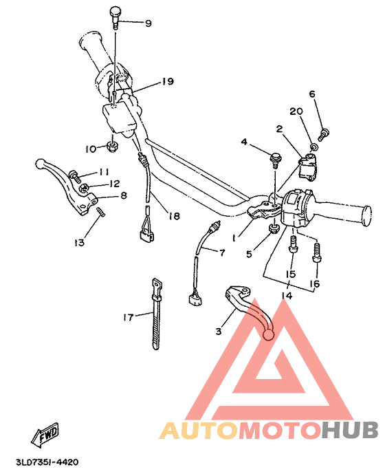 Handle switch. lever