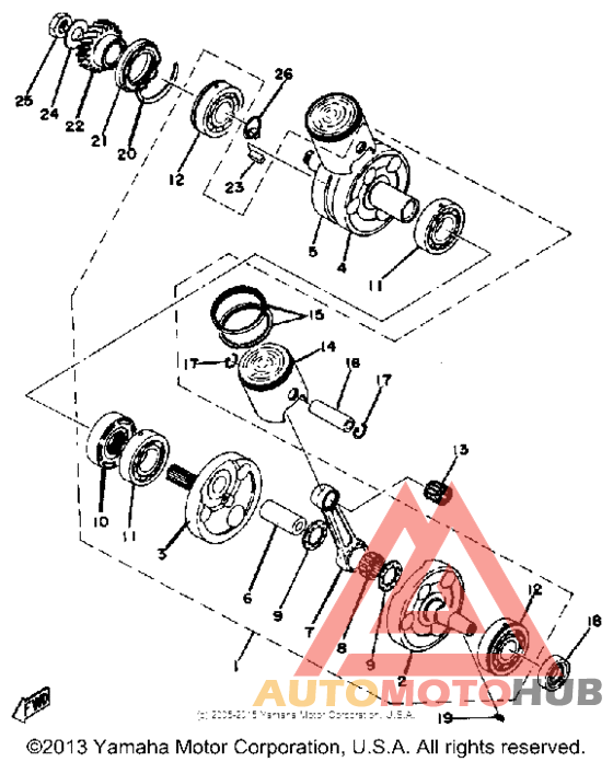 Коленвал и поршни