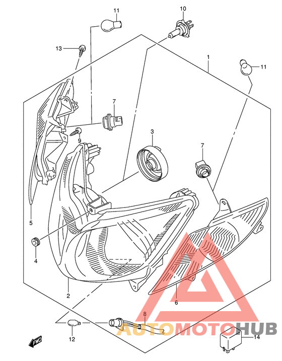 Front combination lamp