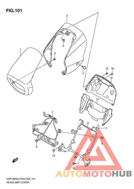 Headlamp cover  front fender
