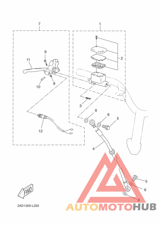 Передний тормозной цилиндр