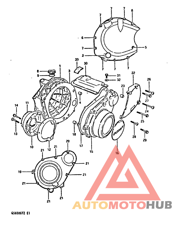 Crankcase cover ass`y  (v