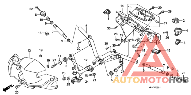 Handle pipe/handle cover/ switch