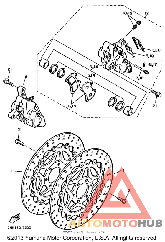 Front brake-caliper