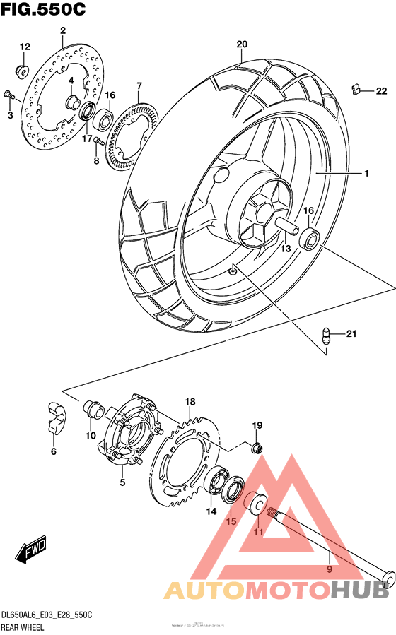 Rear Wheel (Dl650Al6 E03)