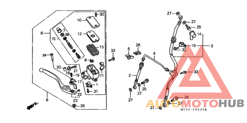 Fr. brake master cylinder