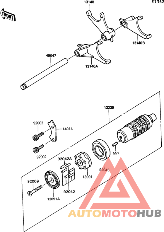 Change drum/shift fork