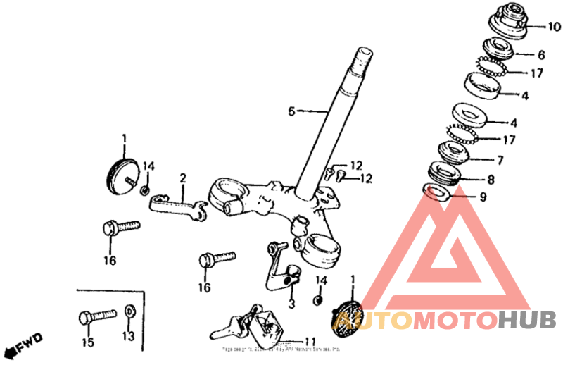 Steering stem 81-82
