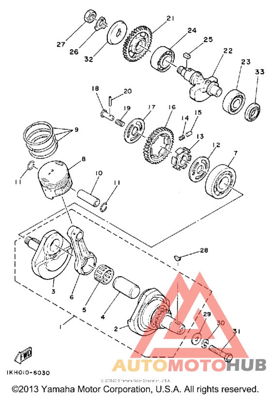 Crankshaft-piston