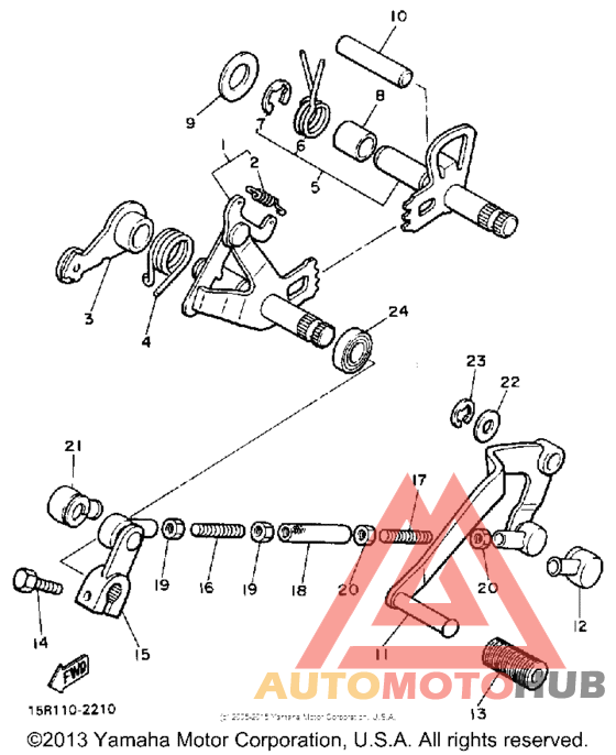 Shift shaft-pedal