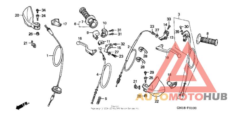 Handle lever + cable