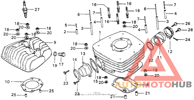 Cylinder head + cylinder