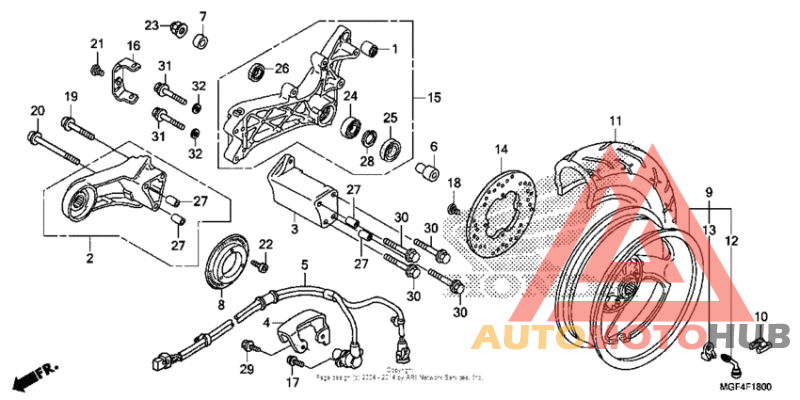Переднее колесо
