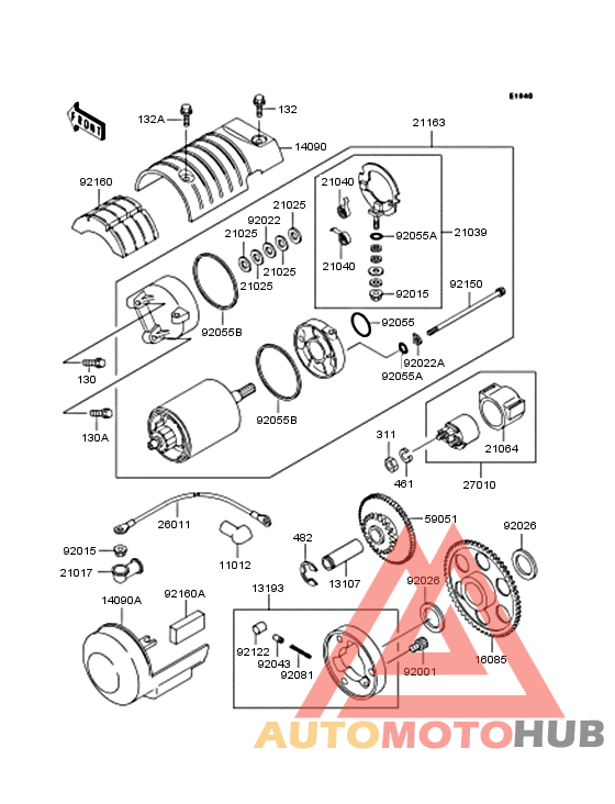 Starter motor/starter clutch
