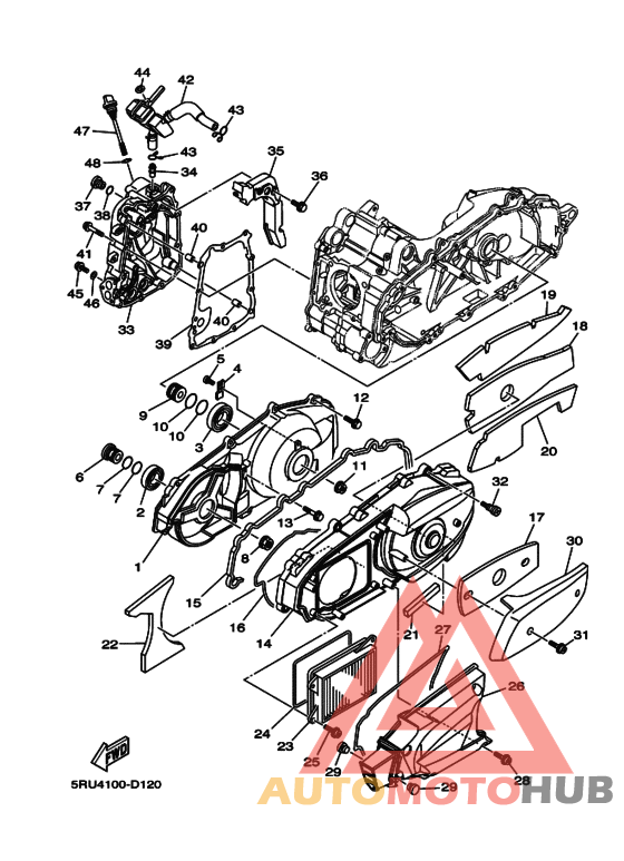 Crankcase cover ass`y  (v