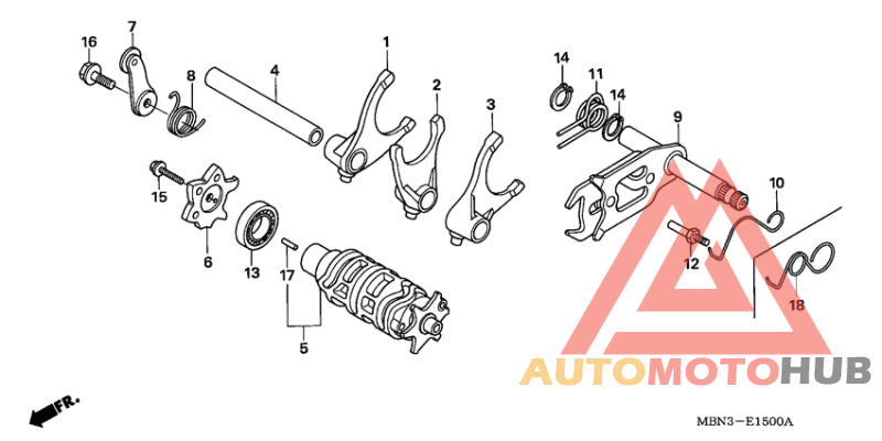 Gear shift drum/ gear shift fork