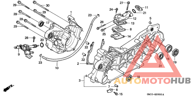 Crankcase/oil pump