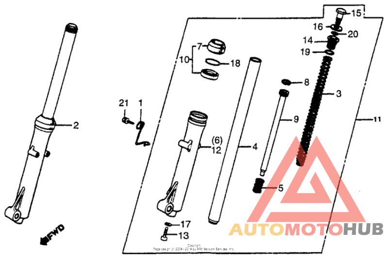Front shock absorber 83-84
