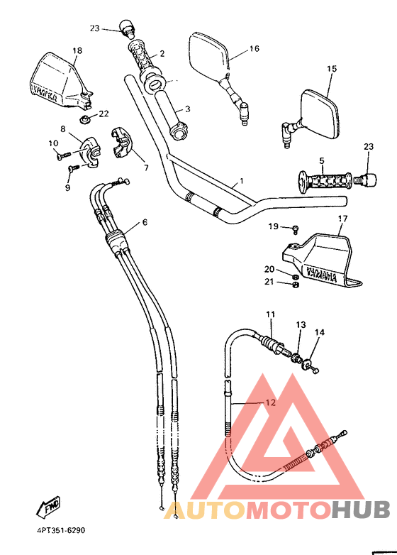 Steering handle. cable